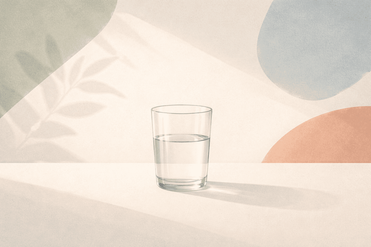 Gentle rhythm of abstract shapes with subtle variation