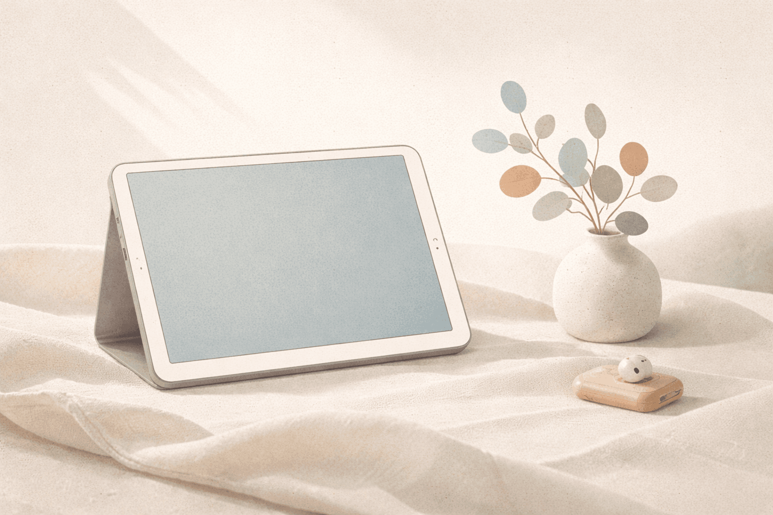 Abstract waves gradually becoming still and calm