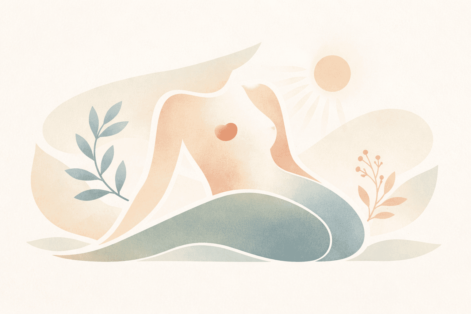 Soft organic cocoon shape with warm light filtering around it